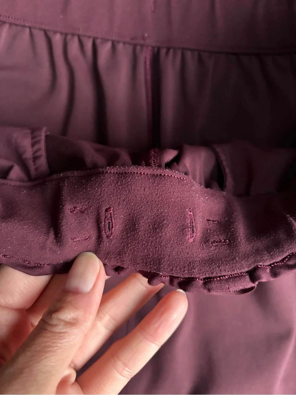 Lululemon Keep Moving Pant High Rise Drawstring Burgundy Wine Cassis Sz 10